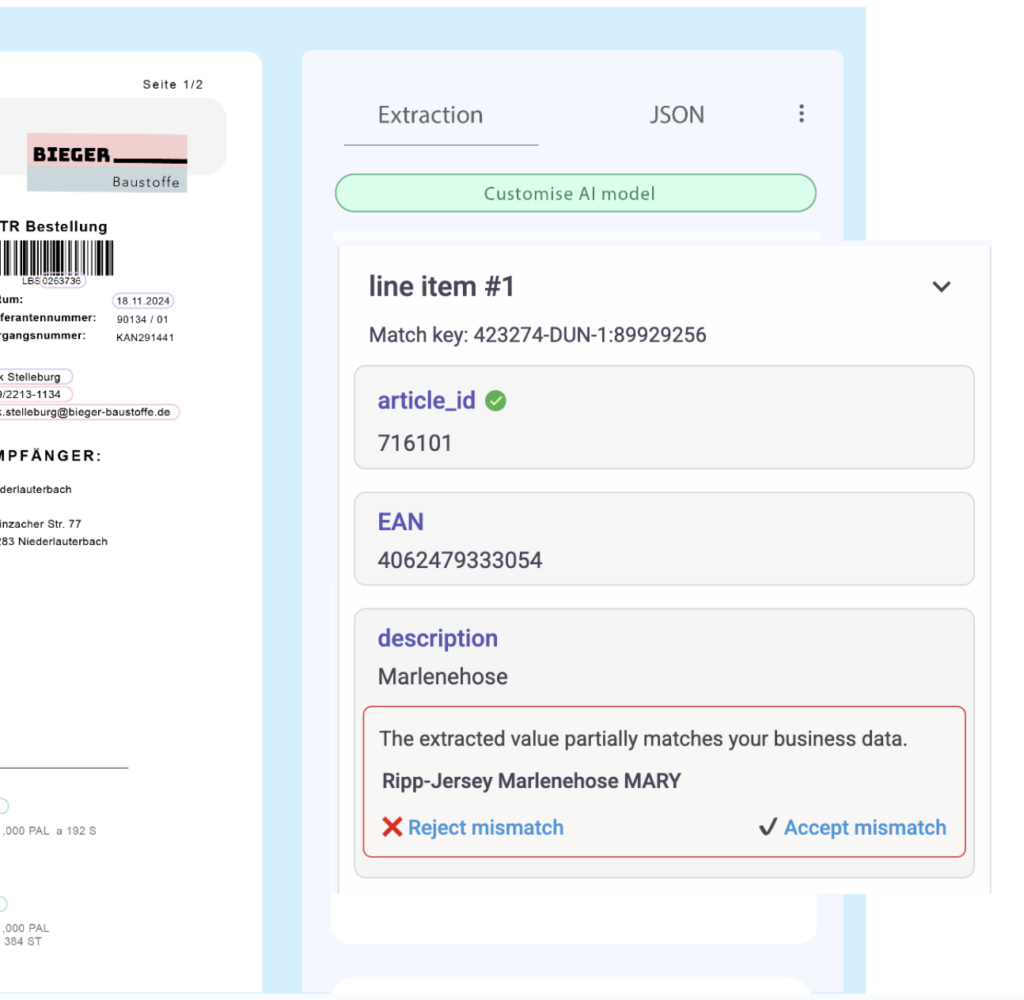 UI Bestelldatenabgleich